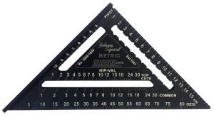 18cm Metric Johnny Square® Professional Easy-Read™ Aluminum Rafter Square w/out Manual